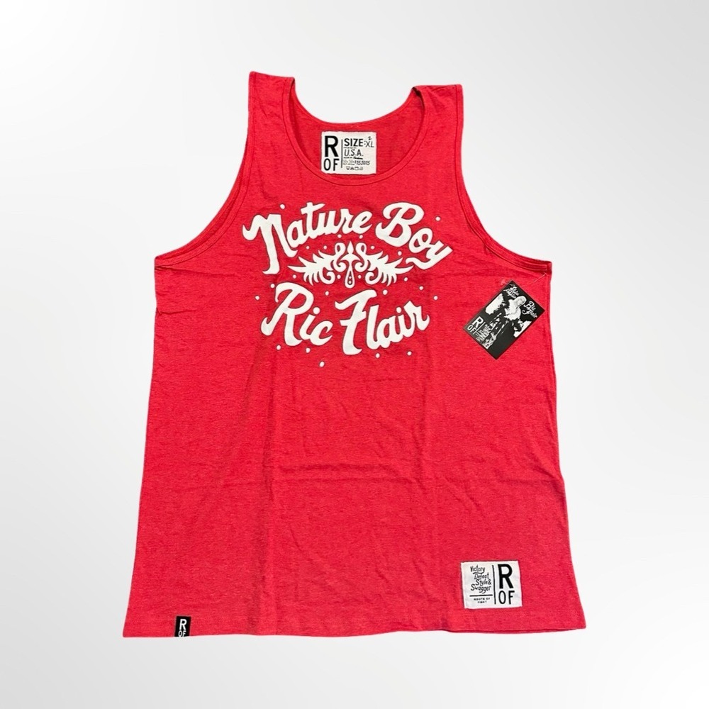 Roots of Fight "Nature Boy" Ric Flair Heather Red Tank Top Men's 2XL Wrestling